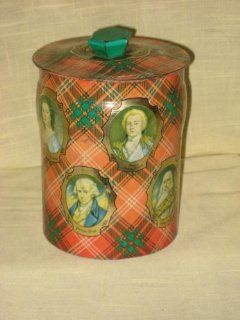 Vintage George W Horner " Scottish & English Well Known People " 5x7 Inch Candy Biscuit Cookie Tin   Made In England: Kitchen & Dining