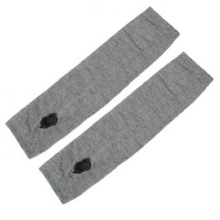 Women Girls Elastic Thumbless Fingerless Arm Warmers Gloves Gray at  Womens Clothing store