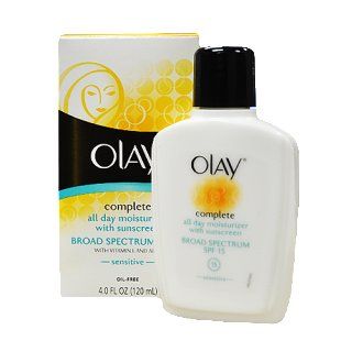Olay Complete All Day Moisturizer With Sunscreen Broad Spectrum SPF 15   Sensitive 4 Fl Oz : Facial Moisturizers : Beauty