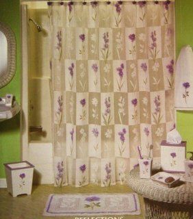 Reflections Floral Semi Sheer Fabric Shower Curtain Saturday Knight Ltd.  