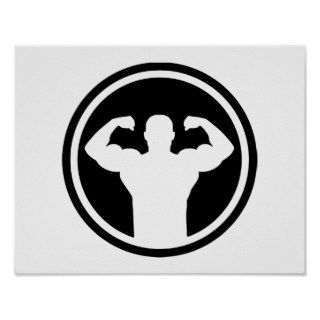 Bodybuilding logo poster
