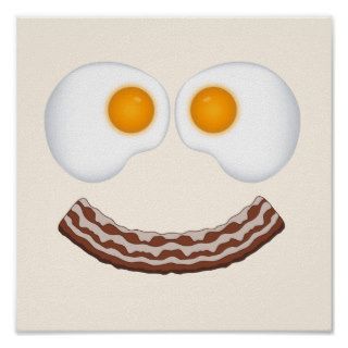 Eggs and Bacon Grin Poster