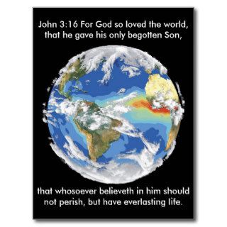 John 3:16 Valentine Postcard