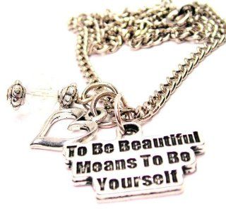 To Be Beautiful Means to Be Yourself 18" Fashion Necklace: Chain Necklaces: Jewelry