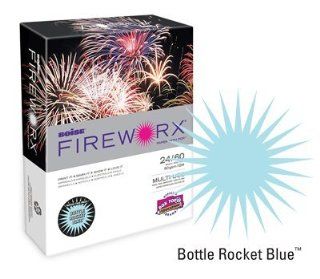 FIREWORX Colored Cover Stock, 110 lbs, 8 1/2 x 11, Bottle Rocket Blue, 250 Shts : Multipurpose Paper : Office Products