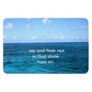 Psalm 62:1 My soul finds rest Rectangular Magnet from Zazzle