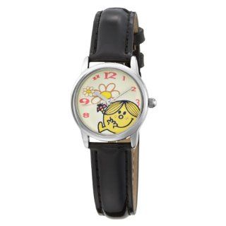 Armitron Women's 7500004 Little Miss Sunshine Silver Tone Black Strap Analog Character Watch at  Women's Watch store.