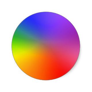 Color Wheel Abstract Colors Round Stickers