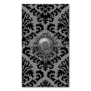 Damask Design Filigree Medallion Business Card Templates