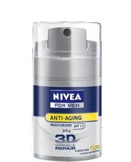 Nivea for Men Anti Aging 3D Q10 Moisturiser 5 in 1 Wrinkle Repair 50 Ml l: Everything Else