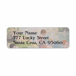 Bathers at Asnieres by Georges Seurat Custom Return Address Labels