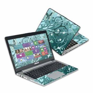 MightySkins Protective Skin Decal Cover for Asus VivoBook S400CA Laptop 14.1" screen Sticker Skins Butterfly Blues Computers & Accessories