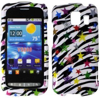 Hard Star Zebra Case Cover Faceplate Protector for LG Vortex VS660 Verizon with Free Gift Reliable Accessory Pen: Cell Phones & Accessories