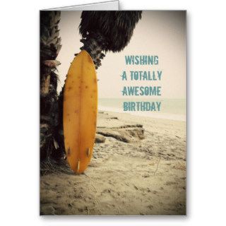 Big Kahuna Surfboard Birthday Cards