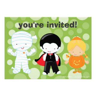 Kids' Halloween Party Invitation (green)