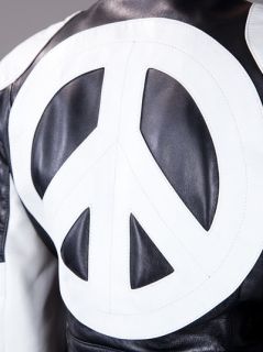 Moschino 'heart & Peace' Biker Jacket