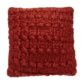 RJR.John Rocha Designer burnt orange knitted cushion
