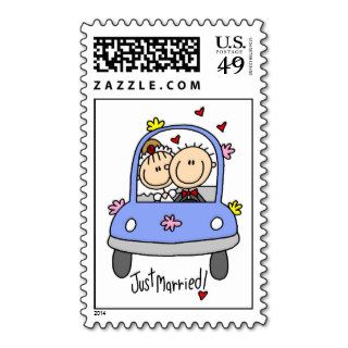 Car Just Married Postage