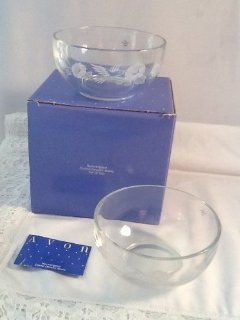 Avon Hummingbird 24% Lead Crystal Dessert Bowls   Set of 2 Kitchen & Dining