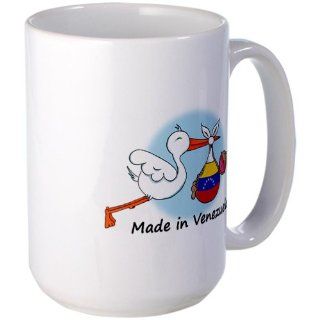 CafePress Stork Baby Venezuela Large Mug Large Mug   Standard: Kitchen & Dining