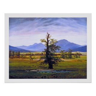 Lone Tree by Caspar David Friedrich   Large Print