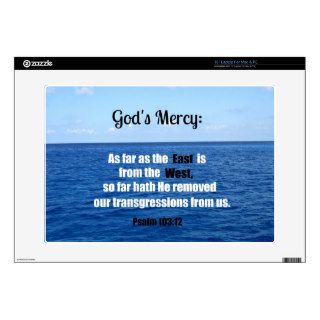 God's Mercy: Psalm 103:12 Decal For Laptop