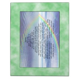 Rainbow Love Poem for Baby Mom and Dad Photo Plaques