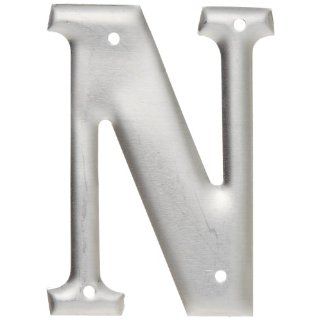 Brady 1600 N Aluminum, Silver Embossed Letter Label, Legend "N" (Pack of 10): Industrial Warning Signs: Industrial & Scientific