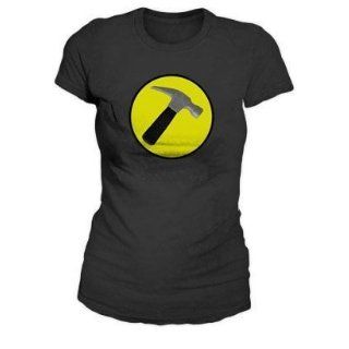Dr. Horrible's Sing A Long Blog Captain Hammer Logo Replica Juniors/Womens T Shirt: Clothing