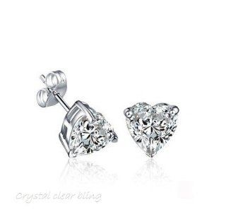 Eternal Love diamond cut Swarovski Elements Crystal Earrings Clear: Dangle Earrings: Jewelry