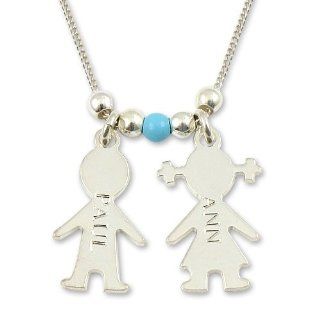 Sterling Silver Personalized Girl & Boy Name Necklace: Jewelry Products: Jewelry