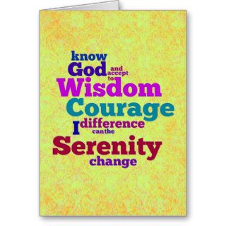 Serenity Prayer wordle card