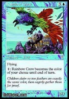 Rainbow Crow (Magic the Gathering   Invasion   Rainbow Crow Near Mint Foil English): Toys & Games