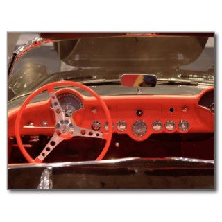 1956 Chevrolet Corvette Steering Wheel and Dash Post Cards