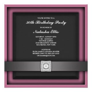 Pink Any Number Birthday Party Invitation Template
