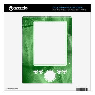 Crumpled Light Green Lame' Metallic Fabric Photo Decals For Sony Reader