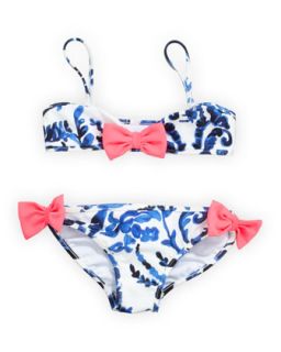 Mini Bow Two Piece Swimsuit, Multi, Sizes 2 7   Milly Minis