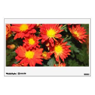 Golden,orange color daisy flowers. room decal
