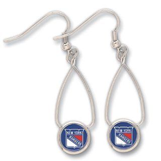 New York Rangers Official NHL 2" long Earrings by Wincraft : Sports Fan Earrings : Sports & Outdoors