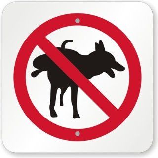 No Dog Peeing Graphic Label, 10" x 10" : Yard Signs : Patio, Lawn & Garden