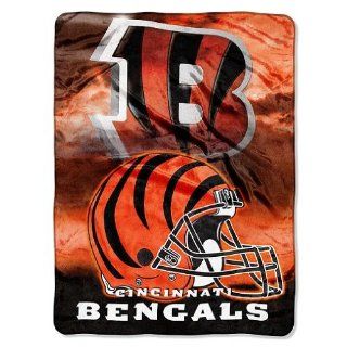 Northwest Cincinnati Bengals NFL Royal Plush Raschel Blanket (Aggression Series) (60x80")" NOR 1NFL080400002RET  Sports Fan Throw Blankets  Sports & Outdoors