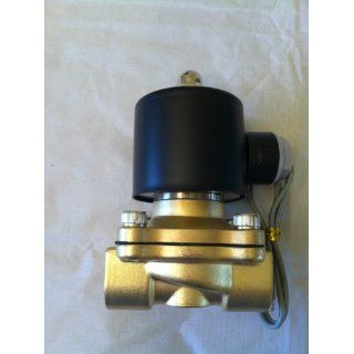 1/2 Solenoid Valve 12v DC Brass Electric Air Water Gas Diesel Normally Closed NPT High Flow: Industrial Solenoid Valves: Industrial & Scientific