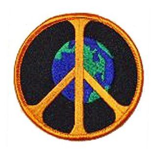 World Peace Sign Embroidered iron on Hippie Patch: Clothing