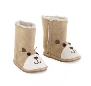 Mud Pie Unisex Baby Newborn Faux Suede Bear Boot, Multi Colored, 9 12 Months: Clothing