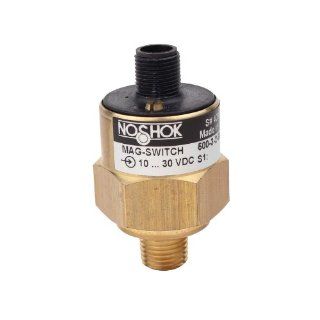 NOSHOK 500 Series Aluminum Anodized Electronic Pressure Mag Switch, 2 Normally Open, 100 mA, 1/4" NPT Male, 4 pin M12x1 Connector, 0 1000 psi Pressure Range: Voltage Transducers: Industrial & Scientific
