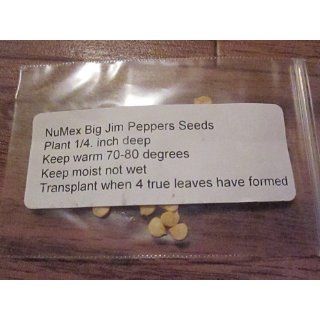 Seeds and Things NuMex Big Jim Chile Pepper 10 + Seeds   12 Inches Long! : Chile Pepper Plants : Patio, Lawn & Garden