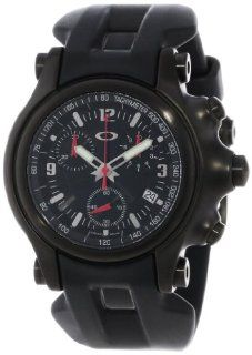 Oakley Men's 10 228 Holeshot Stealth Unobtainium Limited Edition Chronograph Rubber Watch: Watches