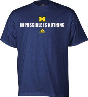 Michigan Wolverines T Shirt: adidas Impossible is Nothing T Shirt : Athletic Shirts : Sports & Outdoors