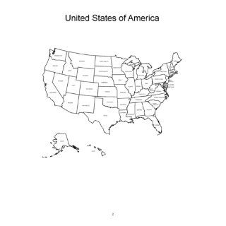 USA Maps and the 50 USA States Coloring Book Includes Maps of Canada and North America (9781468161892) J. Bruce Jones Books