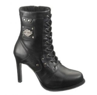 Harley Davidson Wolverine Women's Vikki Black Boots. 6 Inches with 3.75 Heel. D84447: Clothing